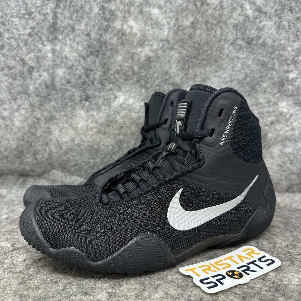 Nike Tawa Wrestling Shoes Mens Size 7 Womens Size 8.5 Black Silver CI2952-001